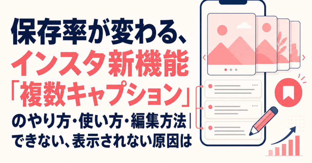 保存率が変わる、インスタ新機能「複数キャプション」のやり方・使い方・編集方法｜できない、表示されない原因は
