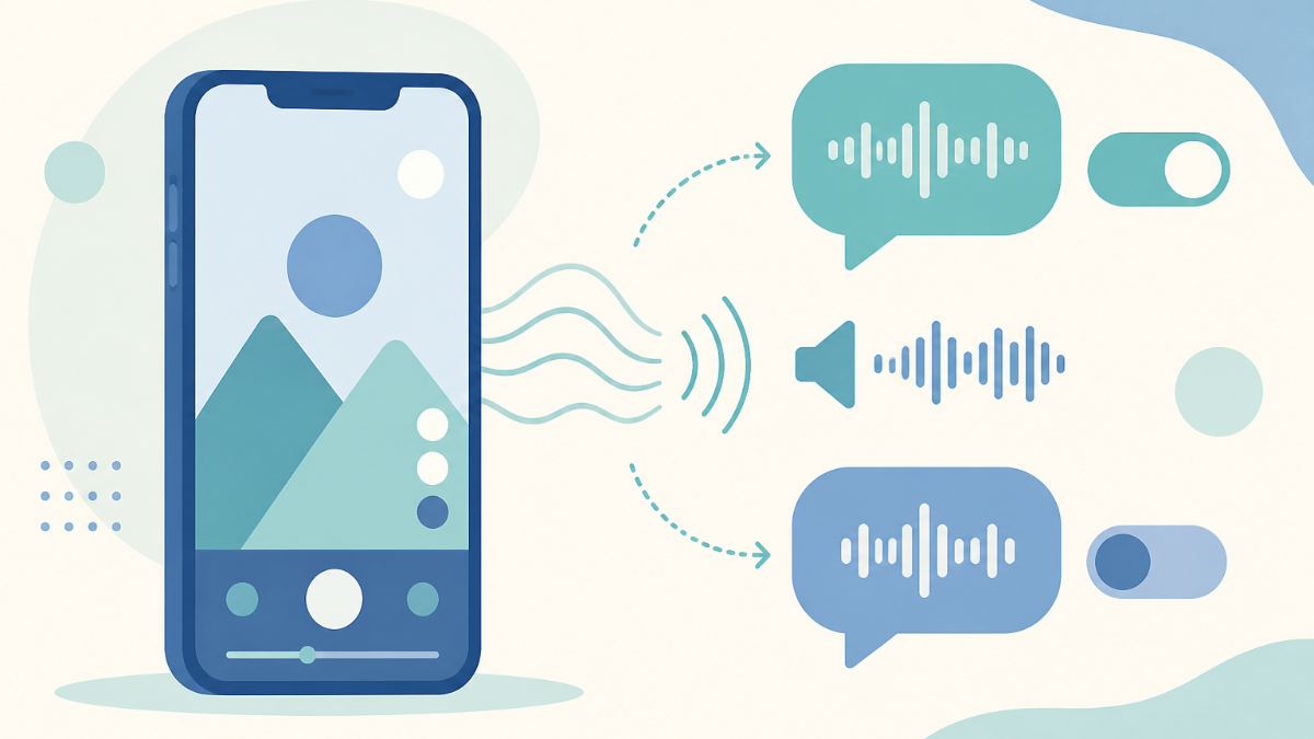 スマホでリールを見ながら翻訳表示を確認する女性