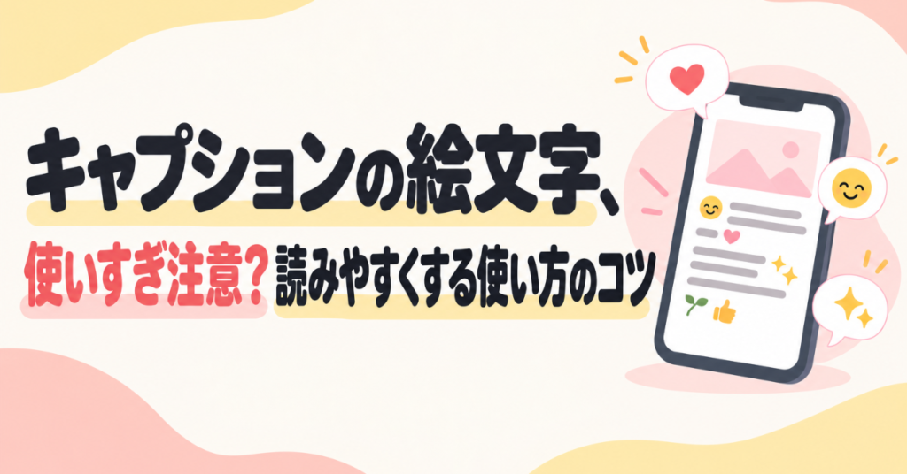 キャプションの絵文字、使いすぎ注意？読みやすくする使い方のコツ